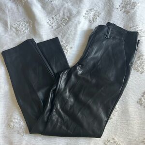 NWT Gap Mid Rise Vegan Leather Downtown Trousers